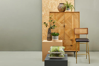 Natural Finish Cabinet with Drawers | Jakara