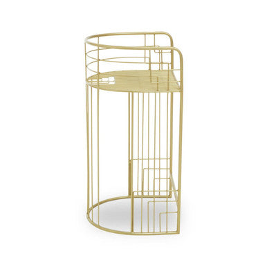 Rabia Gold Finish Bar Chair