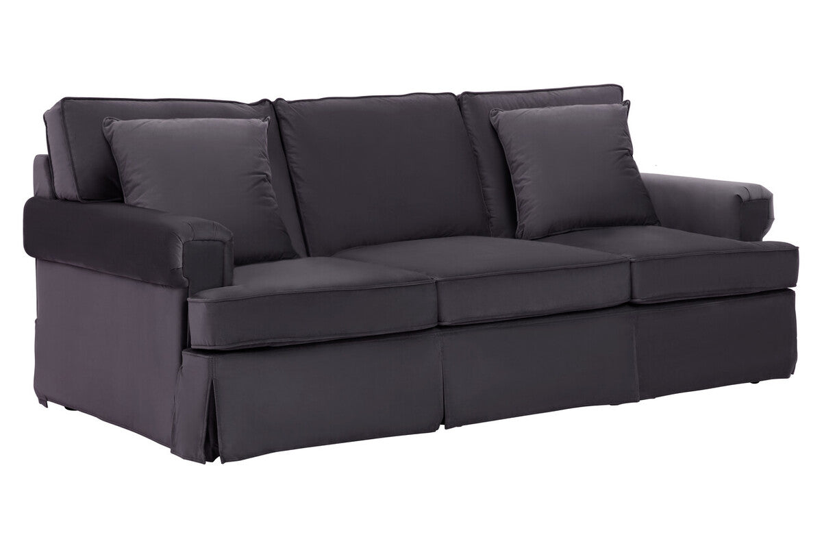 3 Seater Black Velvet Sofa | Ralph