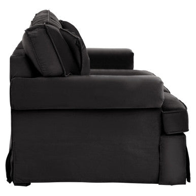 Ralph Two Seat Black Velvet Sofa