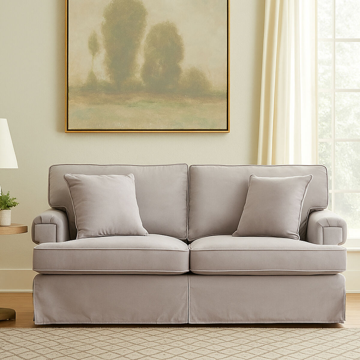 2 Seater Grey Velvet Sofa | Ralph