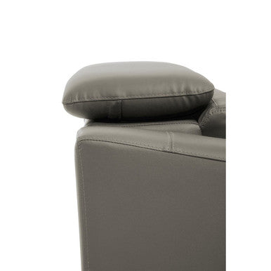 Padua Grey Finish Leather Armchair