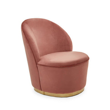 Kids Tamra Dusty Pink Velvet Gold Base Chair