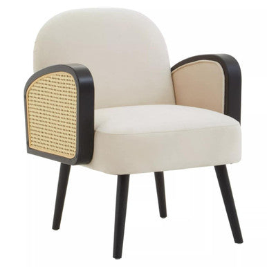 Hala Cream Velvet Armchair