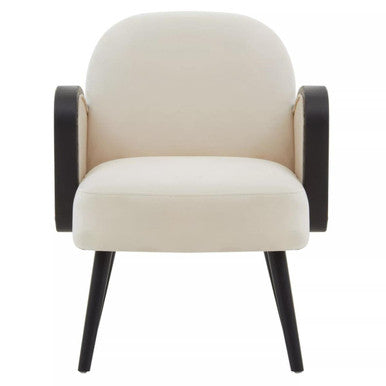 Hala Cream Velvet Armchair