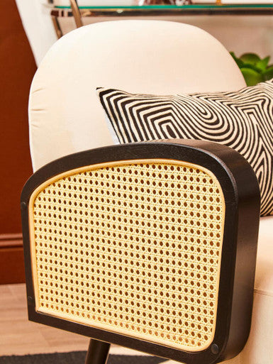 Hala Cream Velvet Armchair