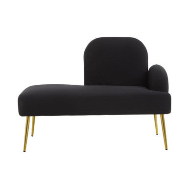Heather Black Right Hand Chaise Longue