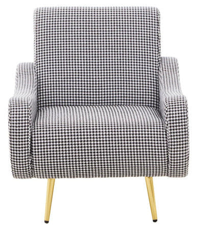 Holli Black And White Checked Armchair