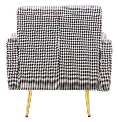Holli Black And White Checked Armchair