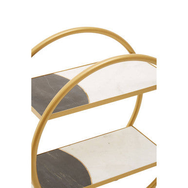 Brass Finished 2 Tier Unit | Vizzini