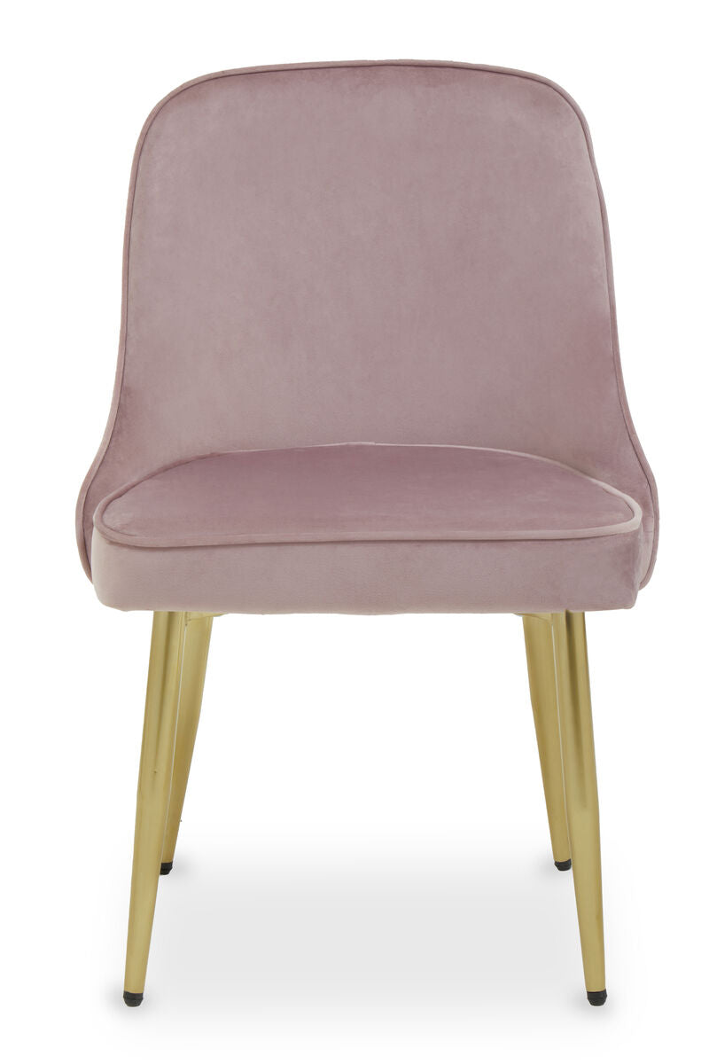 Dusky Pink Velvet Dining Chair | Demi