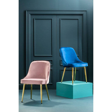 Demi Dusky Pink Velvet Dining Chair
