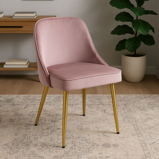 Demi Dusky Pink Velvet Dining Chair