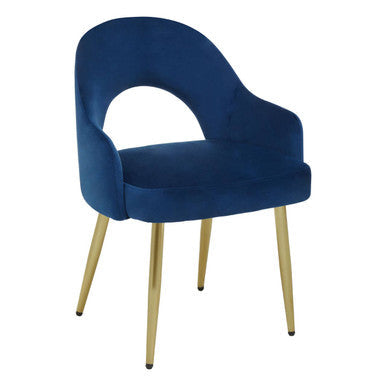 Midnight Blue Velvet Dining Chair | Dani