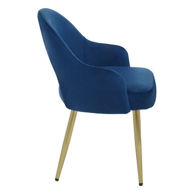 Midnight Blue Velvet Dining Chair | Dani