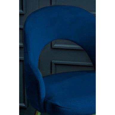 Midnight Blue Velvet Dining Chair | Dani
