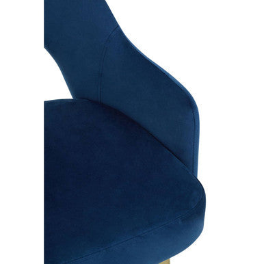 Midnight Blue Velvet Dining Chair | Dani