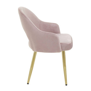 Dani Dusky Pink Velvet Dining Chair
