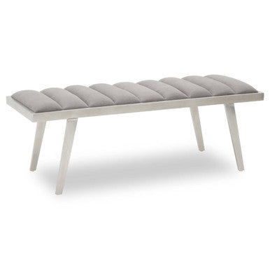 Gilden Grey Bench With Splayed Legs