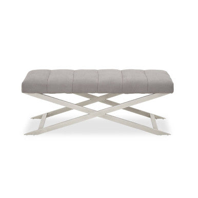 Grey Bench with Cross Base | Gilden