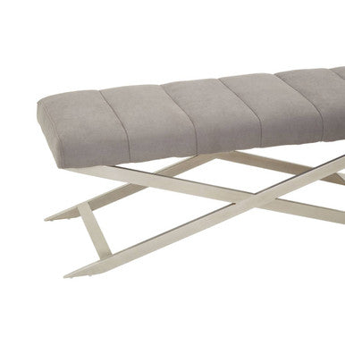 Grey Bench with Cross Base | Gilden