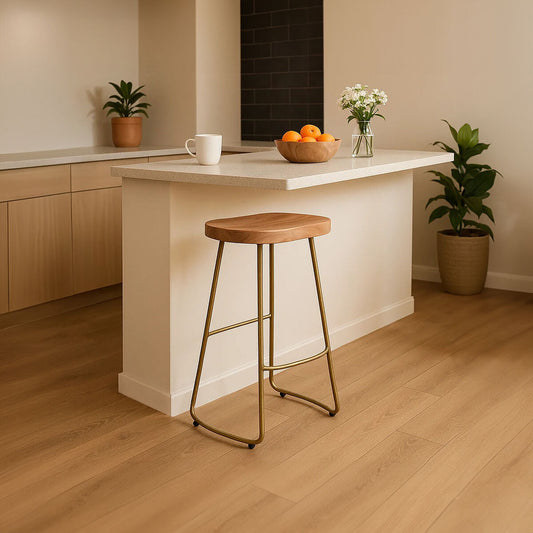 Nandri Acacia Wood Bar Stool