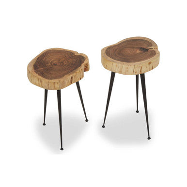 Nandri Set Of 2 Acacia Wood Side Tables