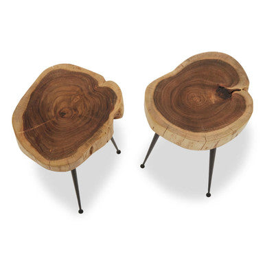 Nandri Set Of 2 Acacia Wood Side Tables