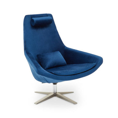 Kalo Navy Velvet Armchair
