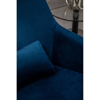 Kalo Navy Velvet Armchair
