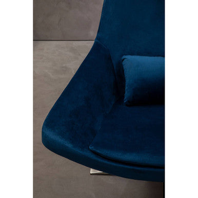 Kalo Navy Velvet Armchair