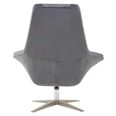 Kalo Grey Velvet Armchair