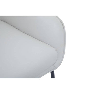 Kaiko Stone Faux Leather Wingback Armchair and Footstool