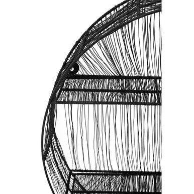 Black Wire Round Wall Shelf | Enzo