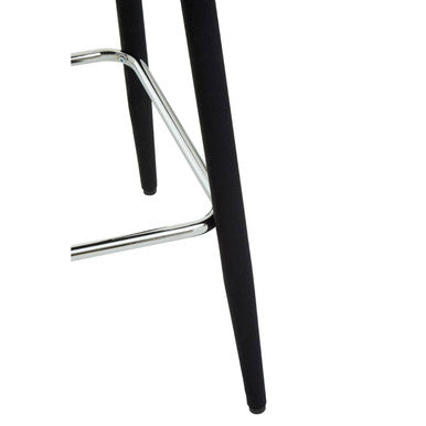 Warren Black Velvet Bar Chair