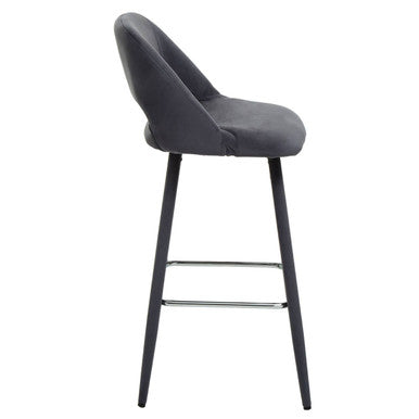 Warren Grey Velvet Bar Chair
