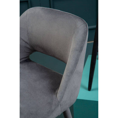 Warren Grey Velvet Bar Chair