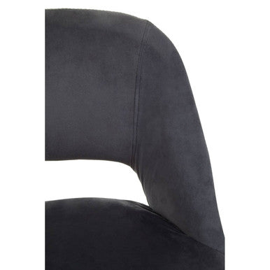 Warren Grey Velvet Bar Chair
