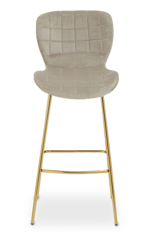 Mink Velvet Bar Chair | Warton