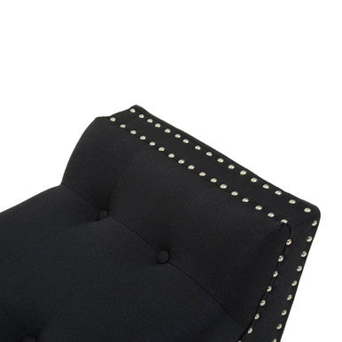 Alea Black Fabric Bench