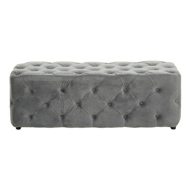 Alea Grey Velvet Bench