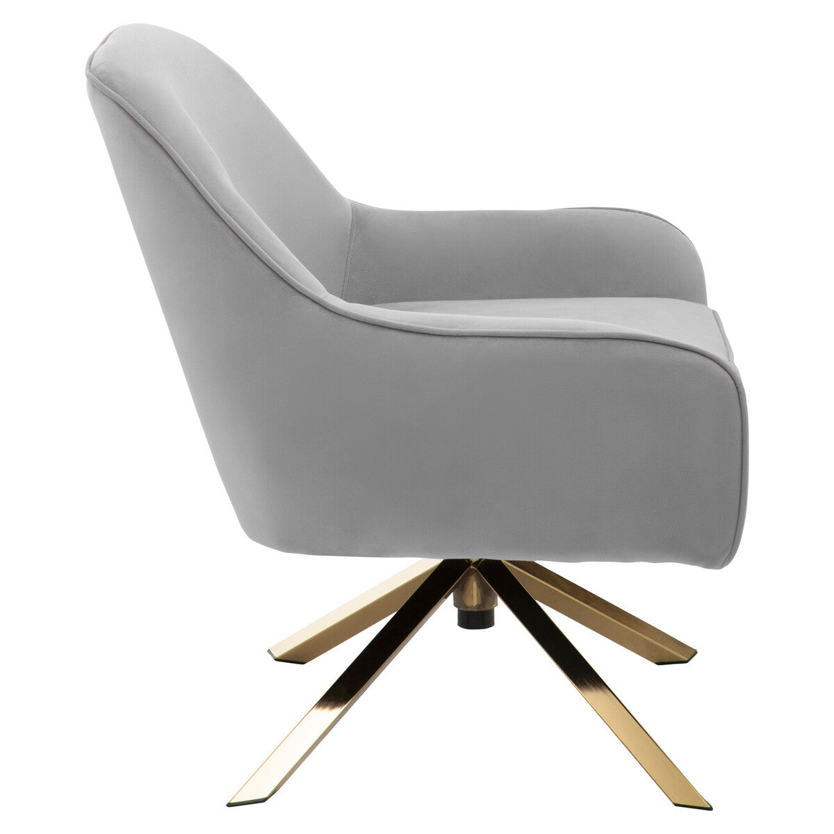 Grey Velvet Swivel Chair | Avery