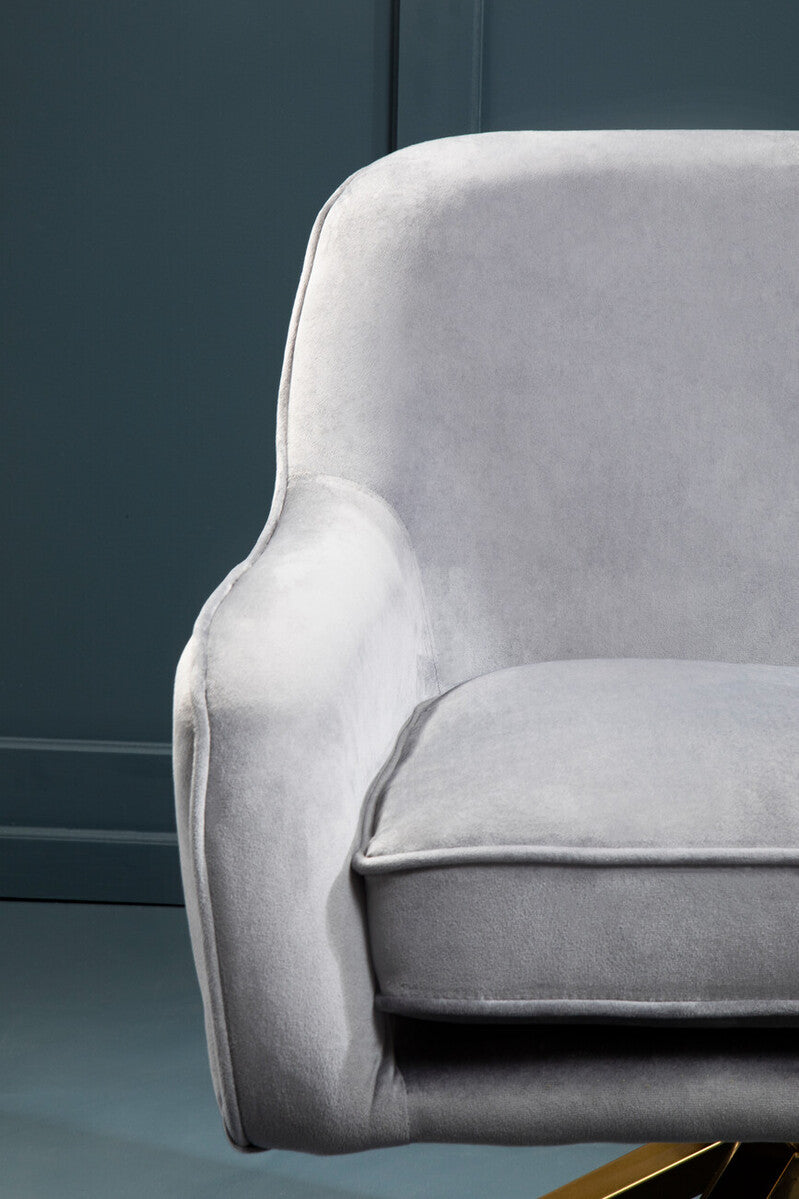 Avery Grey Velvet Chair