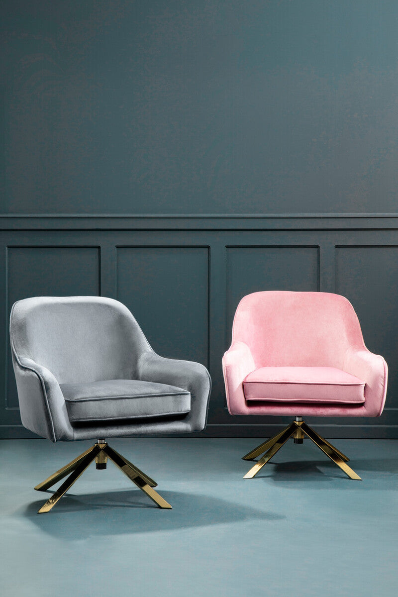 Avery Grey Velvet Chair