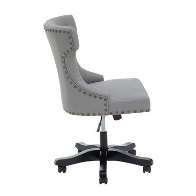 Walson Grey Leather Effect Home Office Chair