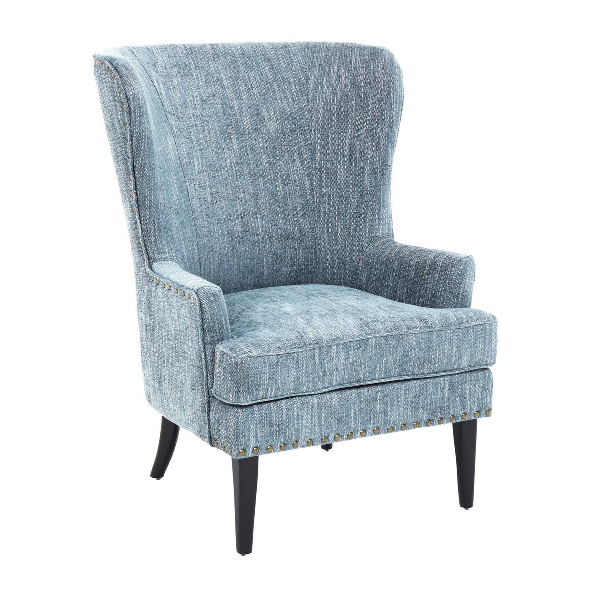 Welham Blue Wingback Lounge Chair