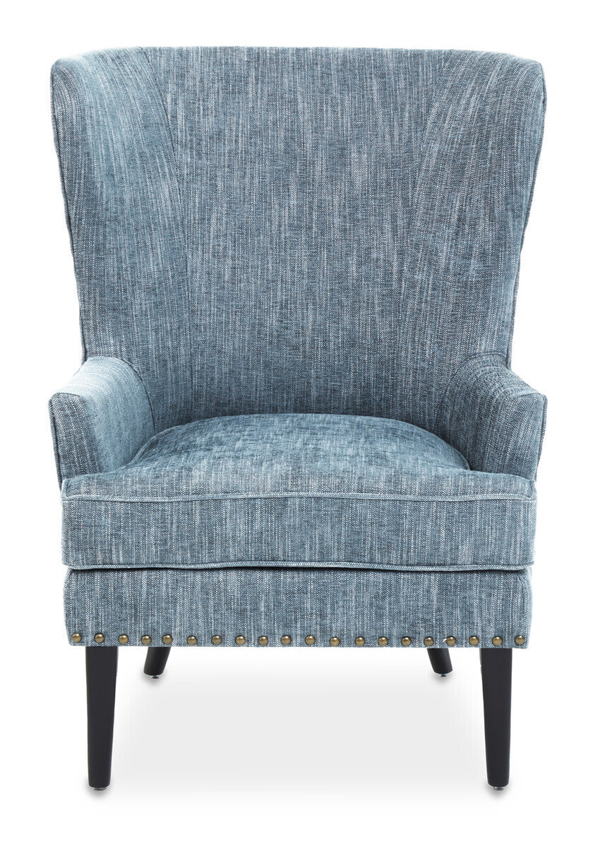 Welham Blue Wingback Lounge Chair