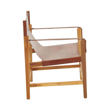 Kendari Light Brown Leather Chair with Stud Detail
