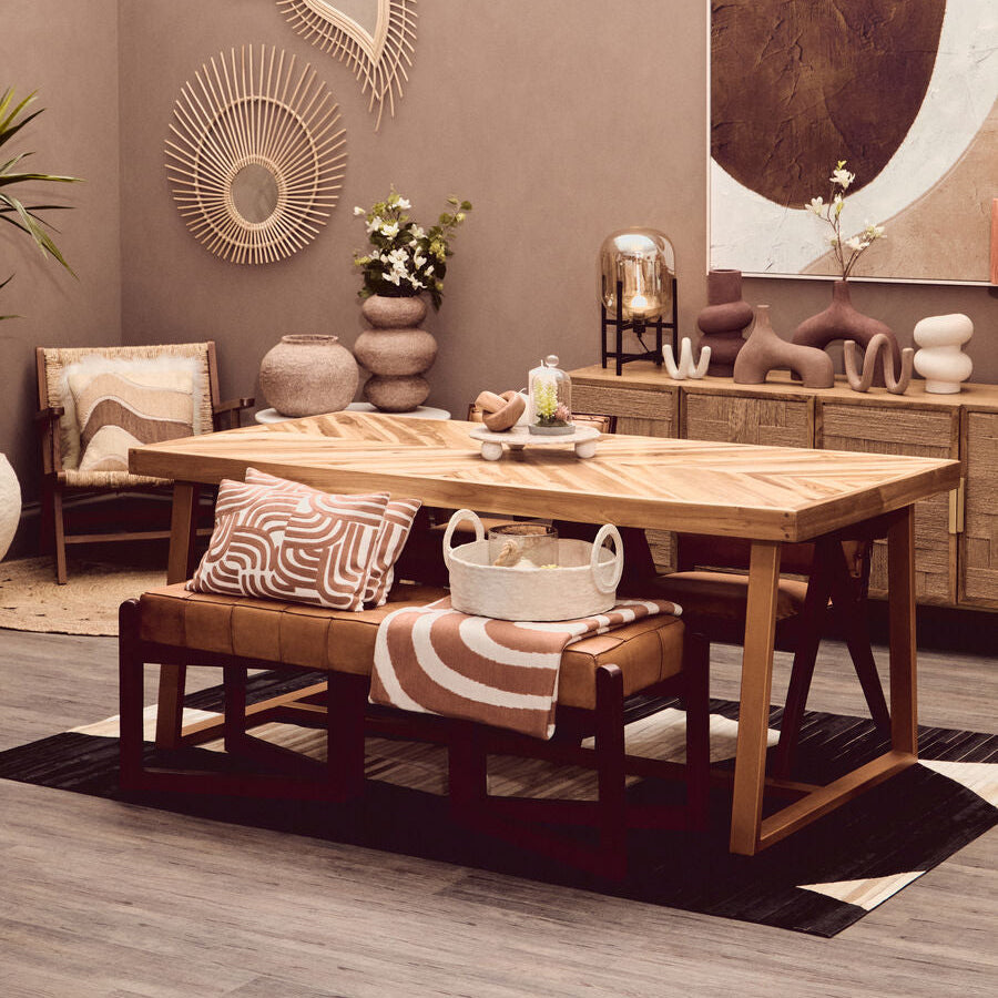 Kendari Natural Teak Wood Dining Table