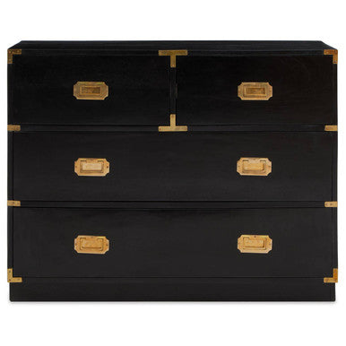 Sarter Four Drawer Black Mango Wood Chest